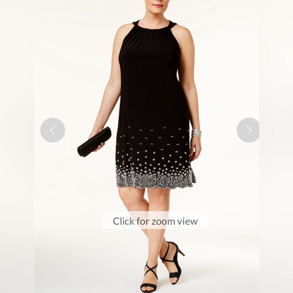 Roz & Ali Black Pleated Embellished
Sleeveless Jewel